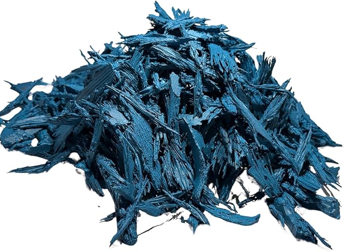 100% Wire-Free Shredded Rubber Mulch – Blue – 20 lb (1.2 cu ft) – Long-Lasting, Low Maintenance, Safe for Kids & Pets – Ideal for Landscaping & Playgrounds