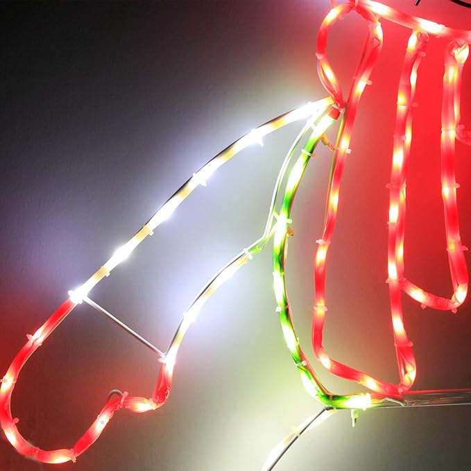 Lighted Christmas Snowman 195 LED with Controller, Colorful Pre-lit Neon Light for Outdoor Indoor Home Garden Christmas Festival Party Decoration