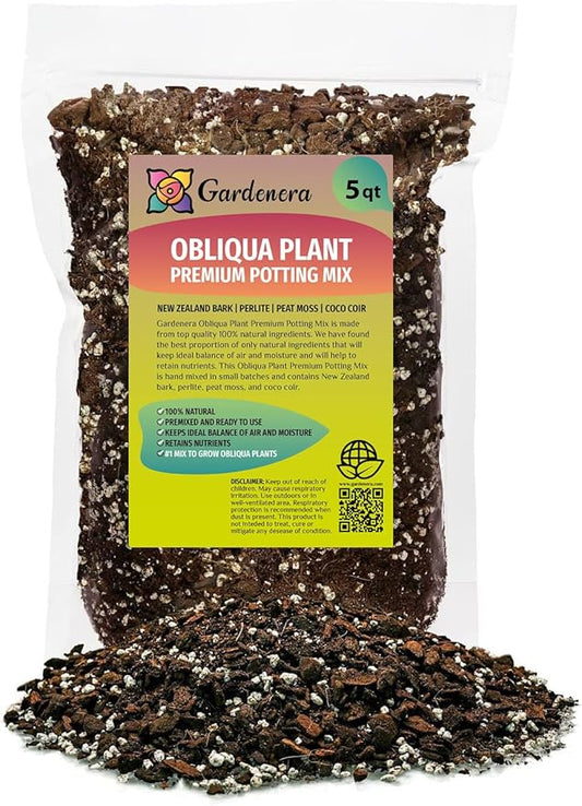 GARDENERA Moisture-Retaining Monstera Obliqua Potting Mix - Healthy Root Growth by Gardenera - 5 Quart