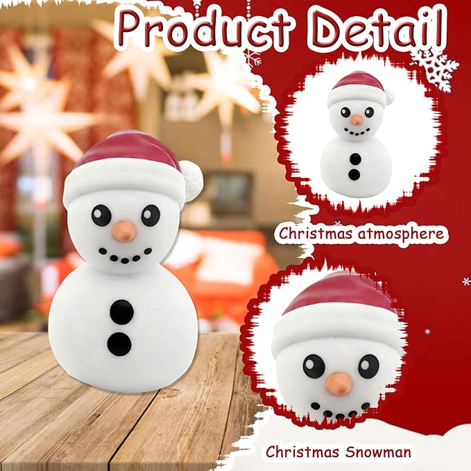 1 Pcs Christmas Snowman Figurines Cute Unique Snowman Design Mini Figurines Desk Ornament Decorations Indoor for Christmas Decor Winter Home Table Bedroom Office Desktop Display Ornaments