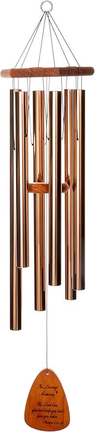 In Loving Memory 35-inch Windchime, Bronze w/The Lord Bless You and Keep You…