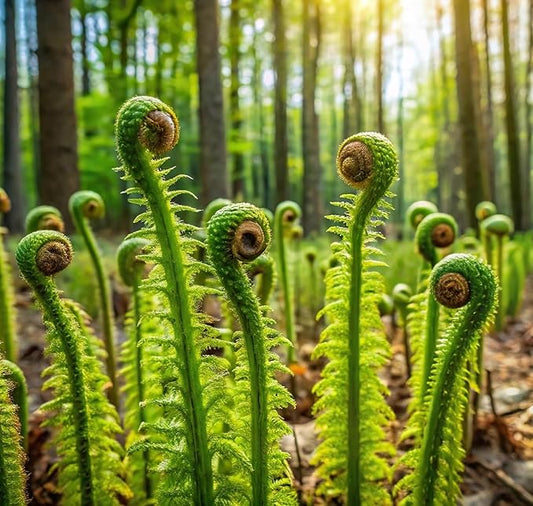 Fiddlehead Fern Plant Rootstock - Easy to Grow - Hardy Perennial Ferns (1 Plant)