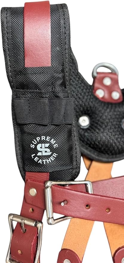 Padded Tool Belt Suspenders – Adjustable Work Suspender with 4 Detachable D-Loops – For Construction, Carpentry, & More