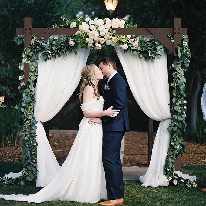 7.48FT Wooden Wedding Arch Frame Backdrop Stand, Square Wood Arch Stand Wedding Arches for Ceremony Wedding Arbor