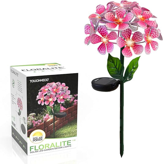 Touch Of ECO Solar LED Metal Flower Stake Light - Perfect for Your Garden, Patio, Walkway, or Outdoor Living Area - Includes 1 Flower Light