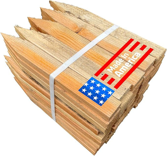 Sandbaggy 12" Wooden Grading Stakes - Heavy Duty Stakes for Construction, Gardening, Surveying, Concrete Forms - Chisel Point, Douglas Fir Wood - Made in The USA (100)