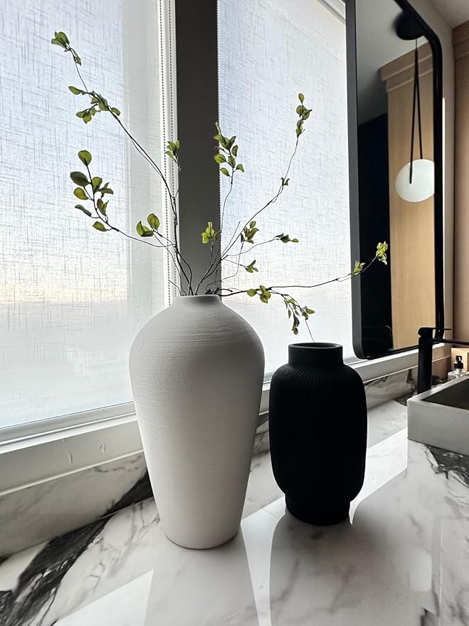 3pcs Artificial Ficus Branches Greenery for Vase, Faux Silky Eucalyptus Stems, Tree Twig for Home, Office, Banquet Decor (A-Green)