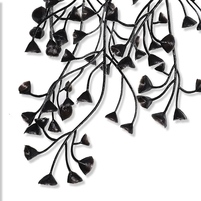 RECUTMS Artificial Hanging Plants Indoor 4 Pcs Artificial Ferns Plants Large Faux Hanging Plant Wall Plants Fake Ivy Room Fall Home Garden Wedding Halloween Party Indoor Outdoor Decor(Black)