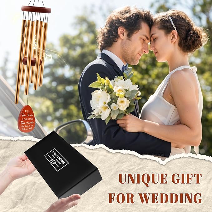 Wedding Gifts for Couples 2025, Engagement Gifts for Christmas Thanksgiving, Wedding Wind Chimes Gift for Newly Engaged Couples Bride, Marriage Gift for Newlyweds