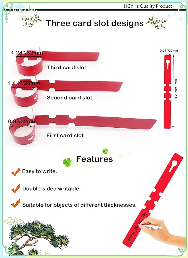 100Pcs Plant Tags Wrap Around Tree Tags Markers, Removable,Adjustable Garden Labels Plant Tags(8.27"x0.8", Blue)