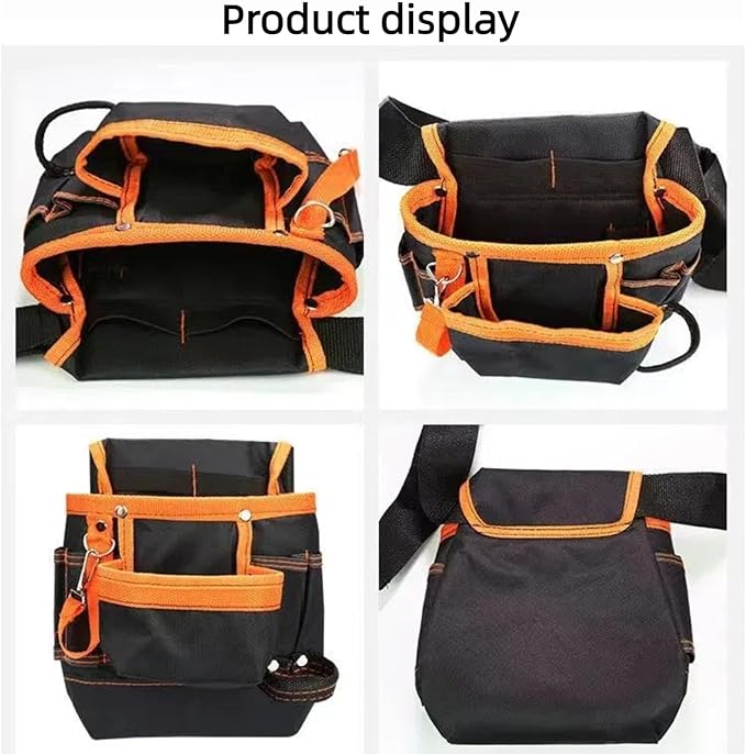 Electrician Tool Pouch,Electrician Tool Belt,Detachable & Adjustable Tool Pouch belt for Electrician,Carpenter,Construction,Work Apron,Utility Belt