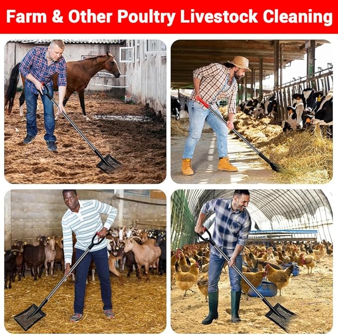Sand Sifter for Beach,Heavy-Duty Transfer Shovel,Chicken Coop Scooper for Sand,Ideal for Construction, Landscaping, Gardening(Only Shovel Head)