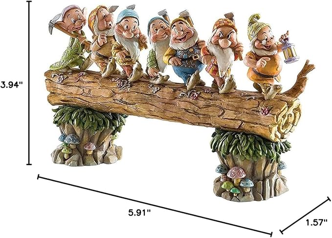 Dan&Dre Garden Gnome Statue - Cute 7 Gnome Dwarfs Elves Fairy Ornaments, Weather- Resist Goblin Statue, Indoor Outdoor Decoration for Gardens,Trees, Flower Beds, Fences, Sidewalks