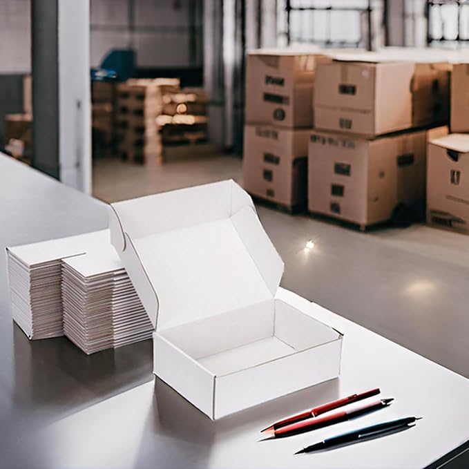 Small Shipping Boxes 9x9x3 Inch (25 Pack) - Sturdy White Corrugated Cardboard Boxes for Small Business, Ecommerce, Mailing & Packaging | Recyclable Gift & Storage Boxes