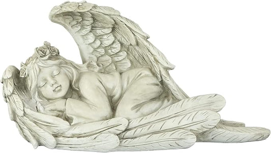 Northlight 16" Sleeping Heavenly Angel Outdoor Garden Statue
