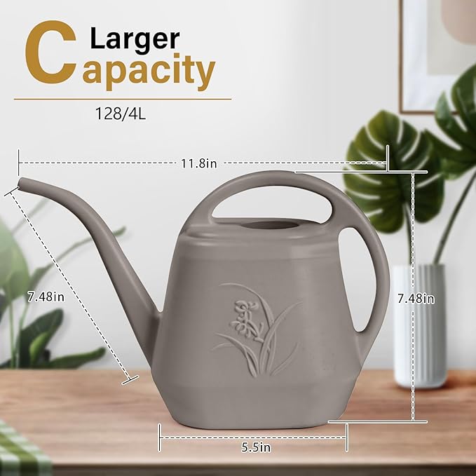 Plastic Watering Can -1 Gallon - Orange