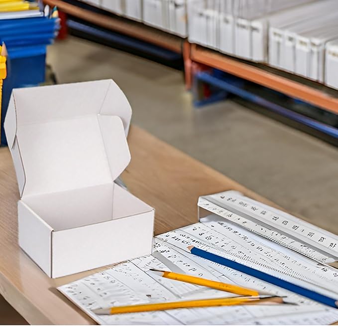 Small Shipping Boxes 7x5x3 Inch (25 Pack) - Sturdy White Corrugated Cardboard Boxes for Small Business, Ecommerce, Mailing & Packaging | Recyclable Gift & Storage Boxes