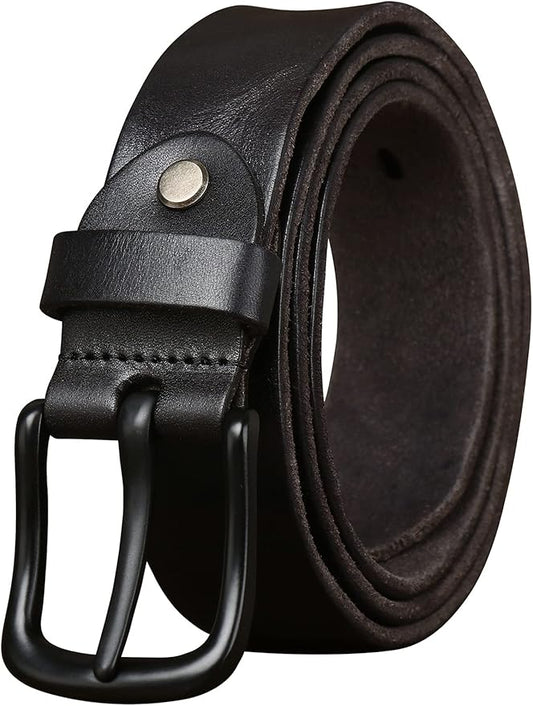 Thicken Full Grain Leather Mens Belt Heavy Duty Mens Work Belt Mens Belt High Hardness Buckle Packed In Gift Box