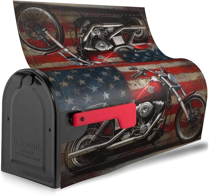 American Flag Mailbox Covers Magnetic Letterbox Covers 21x18 Inch for Garden Outdoor Decoration