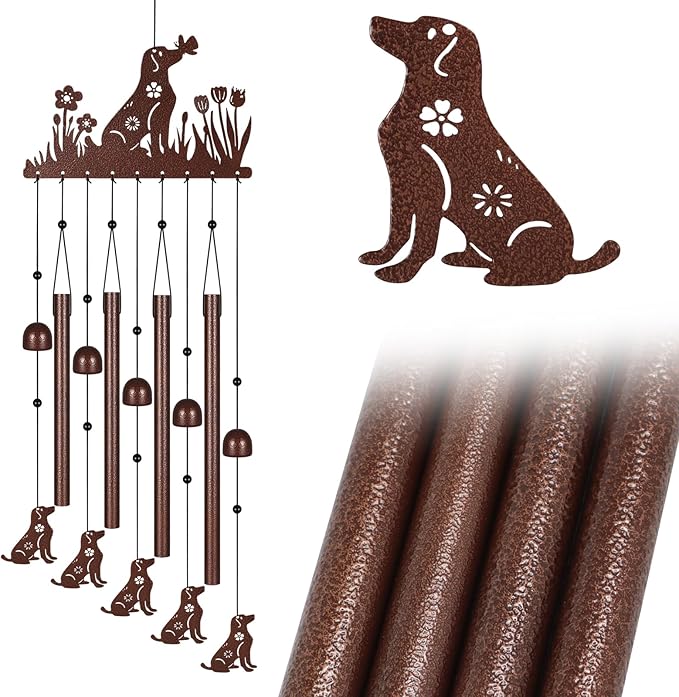 Dog Wind Chimes for Outside,Memorial Wind Chimes Gifts for Women and Grandma,Patio Garden Decor,Windchime in Loving Memory Outdoor Decoration for Yard, Patio, Porch, Lawn, Landscape