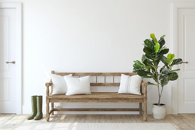 Naturae Decor Fiddle Leaf Plant - Lifelike Artificial Indoor House Plant - 49 in High