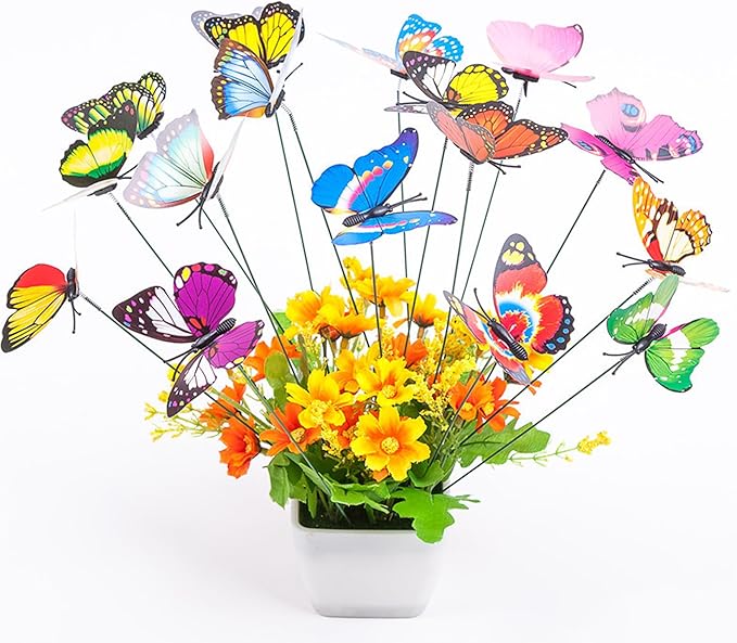 Kleeblatt Butterfly Clip 12pcs - Hair Accessories, Garden Decor, and Outdoor Decorative Stakes - Ideal for Garden & Patio Enhancement