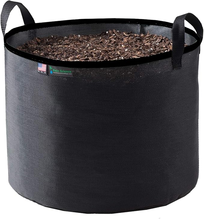 Grow Bag 20 Gallon, Planting Pots - Colorful Plant Grow Bags Pots Gardening Vegetable - Air Pruning Mesh Fabric Plant Container - (Black/Black)