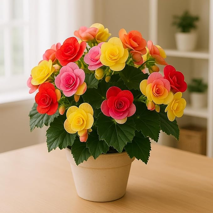 Grow Begonia Flower Bulbs Indoors (3 Pack) - Grow Beautiful Dahlia Indoors Any Time of Year