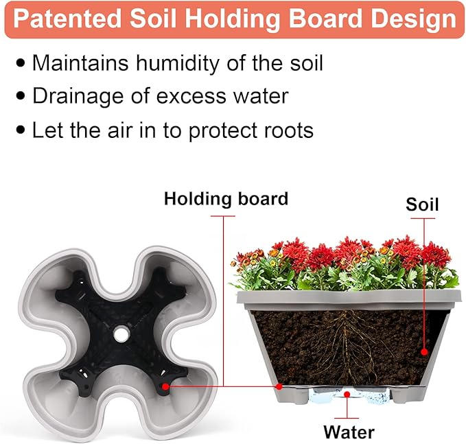 GameXcel Vertical Planter 4 Tier Stackable Planters Garden Planters Strawberry Herb Flower and Vegetable Planter Indoor Outdoor Gardening Pots with Removable Wheels and Tools 2-Pack