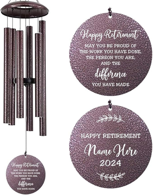 Retirement Wind Chimes, Retirement Gifts of 2024, Happy Retirement Decorations, Best Gifts for Retirement, Decorative Wind Chimes Outdoor, Product in USA