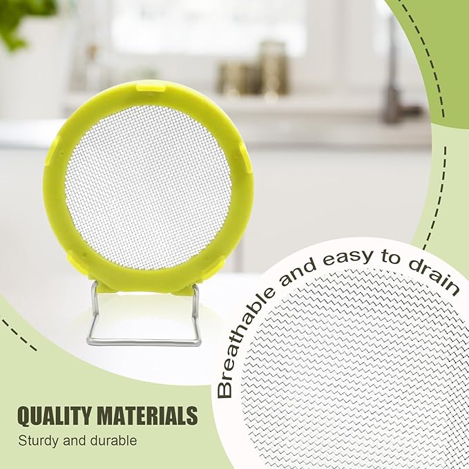 Sprouting Lids, Mason Jar Lids Wide Mouth-Sprouting Trays For Sprouts-Sprouts Growing Kit，Can Be Placed Vertically Or Diagonally（One lid and one drip tray）