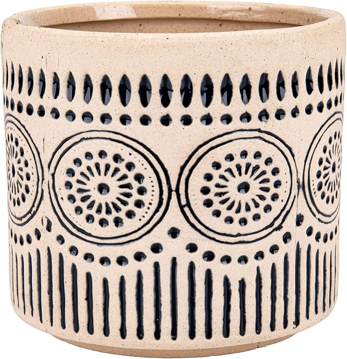 Ceramic Planter 4 Inch Plant Pots Indoor Outdoor Succulent Plant Pot Flower Pots Mid-Century Planter Ceramic Pot