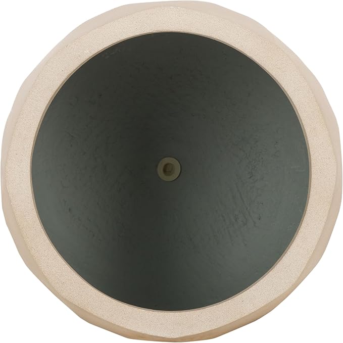 SAFAVIEH Outdoor Collection Kane Beige Cement Ficonstone Planter Pot Set of 2