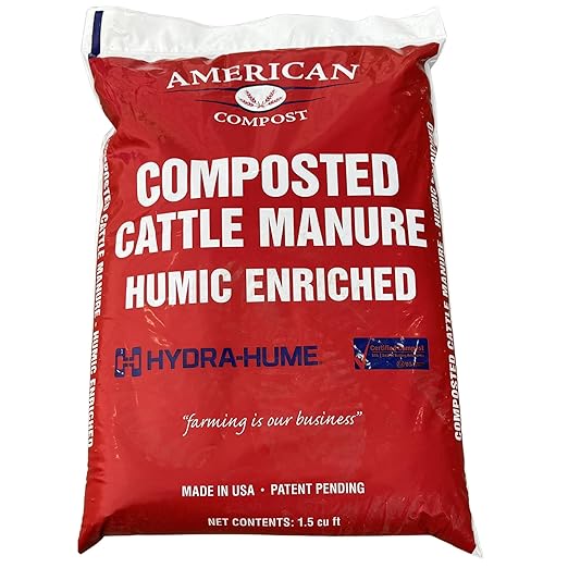 1.5 Cu Ft, Hydra-Hume Enriched Manure - for Soil, Flowers, Potted Plants, Raised Beds, and Compost Tea