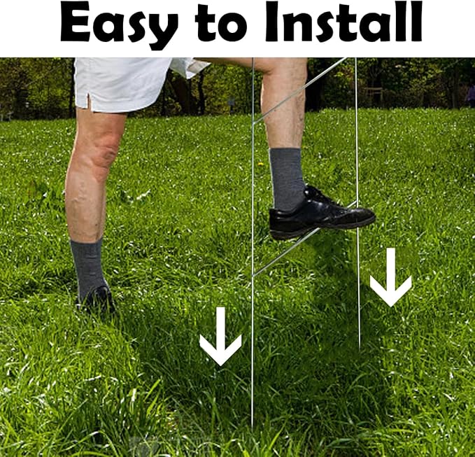 100 Pack Yard Sign Stakes, 20'' x 24'' Heavy Duty Metal H-Stakes H Frame Wire Stakes,Metal Sign Holder for Yard Signs.Use with 4mm and 5mm Corrugated Yard Signs