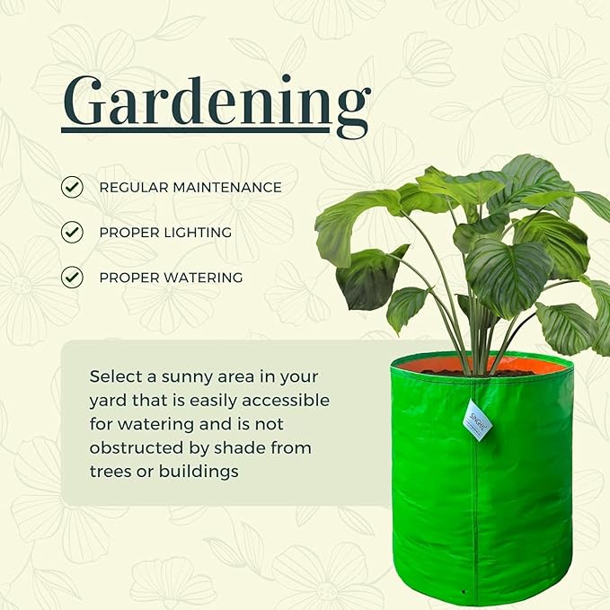 5 Pack 7.5 Gallon Grow Bags Plant Pots 12x12 inch, Reusable Planter Bags,Durable Fabric Pots Plant Grow Bags for Vegetables Mushrooms, Potatoes, Breathable Woven Grow Bags