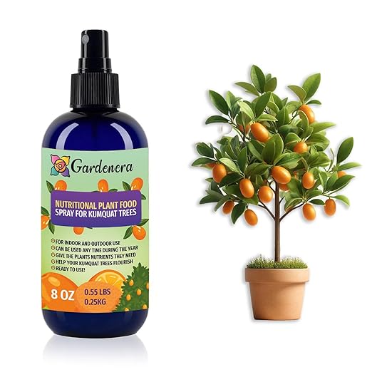 Gardenera Premium Nutritional Plant Food Spray for Kumquat - Balanced Nutrition Plant Superfood | Excellent Growth Booster for Kumquat Trees in Pots - 8oz