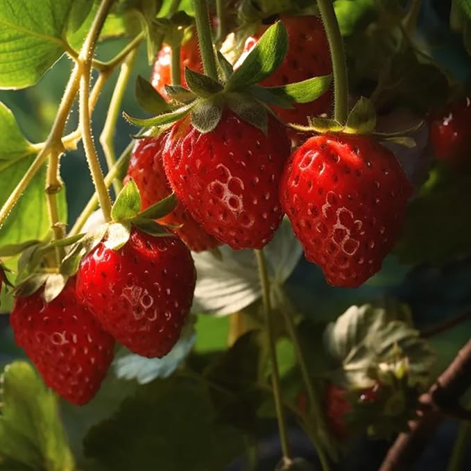 499pcs Mixed Strawberry Cranberry Seeds Kit for Planting (Four Varieties of Strawberries, A Type of Red Berry Seeds), Non-GMO Hardy Plants Fruits Seeds, Home Garden Plants for Outdoors