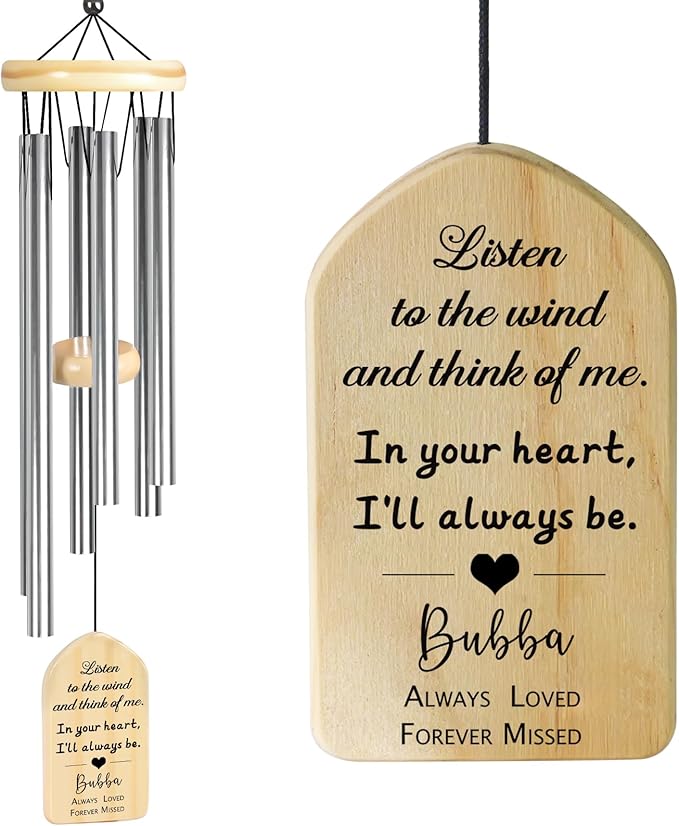 Memorial Wind Chimes, Jocidea Personalized Listen to The Wind Sympathy Wind Chime, in Memory of Wind Chime, Remembrance Gift, Bereavement Gifts, Memorial Gifts for Loss of Loved One