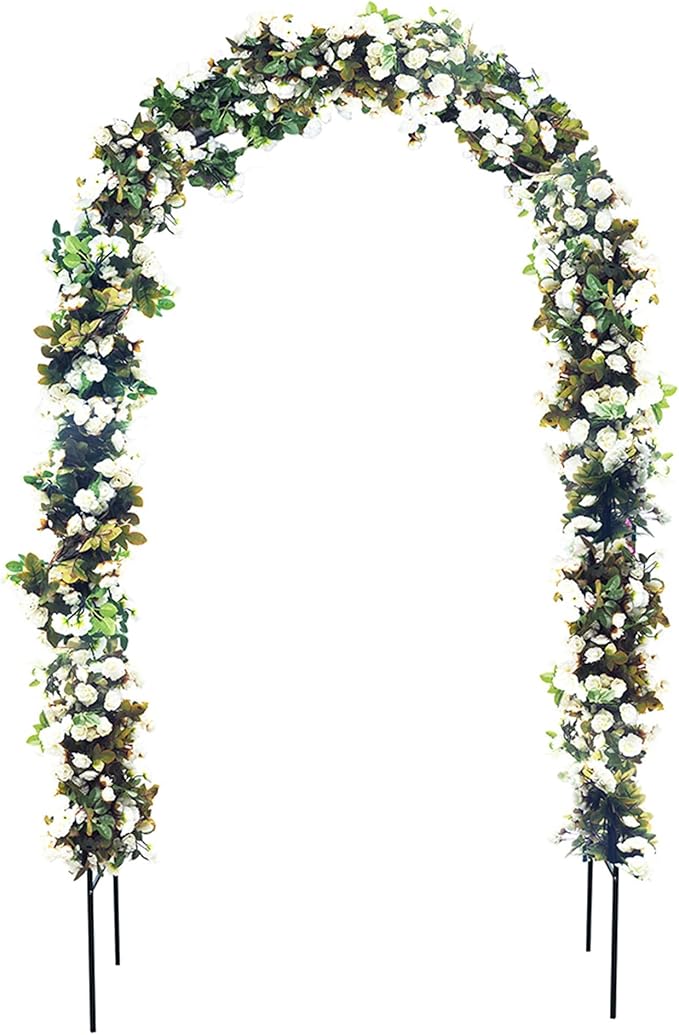 78" H x 45" W Metal Garden Arch Trellis, Wedding Arch,Adjustable Arbor Trellis for Garden Climbing Plants Support or Wedding Decor