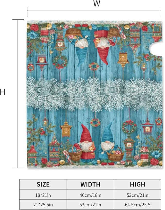 Christmas Gnomes Mailbox Covers Magnetic Letterbox Covers 21x18 Inch for Garden Outdoor Decoration
