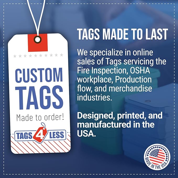 Tags 4 Less 15 Mil Waterproof Plastic Tags, Pack of 100 – 2” x 4” Heavy Duty Plastic Tags for Labeling, Outdoor Tagging, Equipment Labeling, Luggage, Valves & More (White)