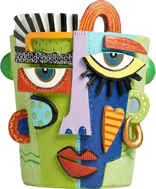 Picasso Face Planter Pots – Abstract Art Flower Vase with Facial Expressions, for Indoor Plant, Unique Planter Head Pot for Home Decor