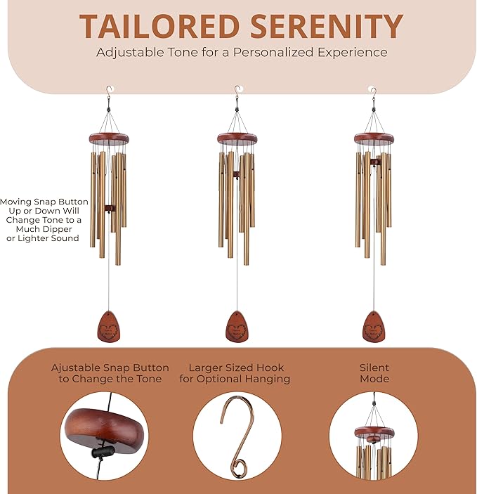 Sympathy gifts for loss of loved one Celebration of life ideas funeral favors sorry for your loss gifts Memorial wind chimes gifts prime with mute option patio decor By Suntribe
