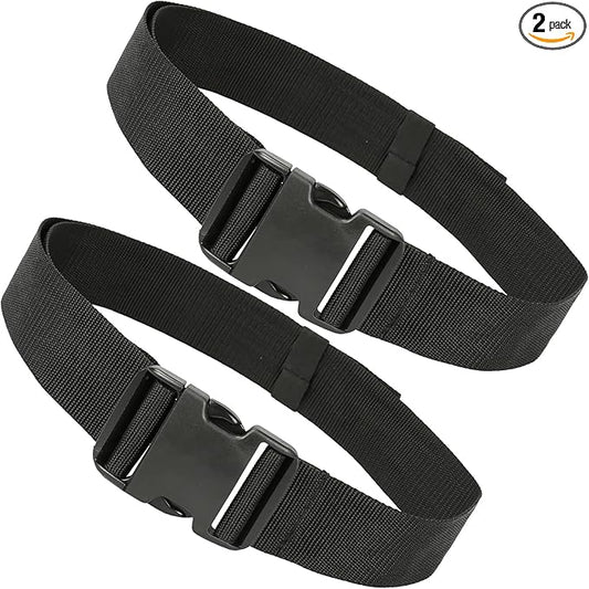 FASITE 2 Pack Tool Work Belt, Worker Men Belt, Adjustable Electrician Belt, PTN025, 2 Inch Wide, Black