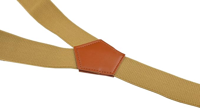 Suspenders for Men Y Back Adjustable Elastic with Strong Clips 47 Inches