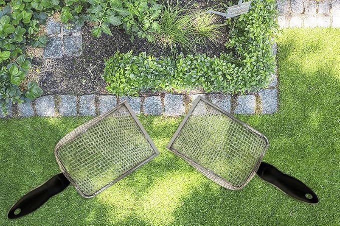 Soil Sifter for Gardening (2-Pack) – 3.8mm and 5mm Mesh,Garden Sand Soil Compost Sifter with Handle,Sand Sifter Tool,Rock Sifter for Yard,Handheld Rake Sifter