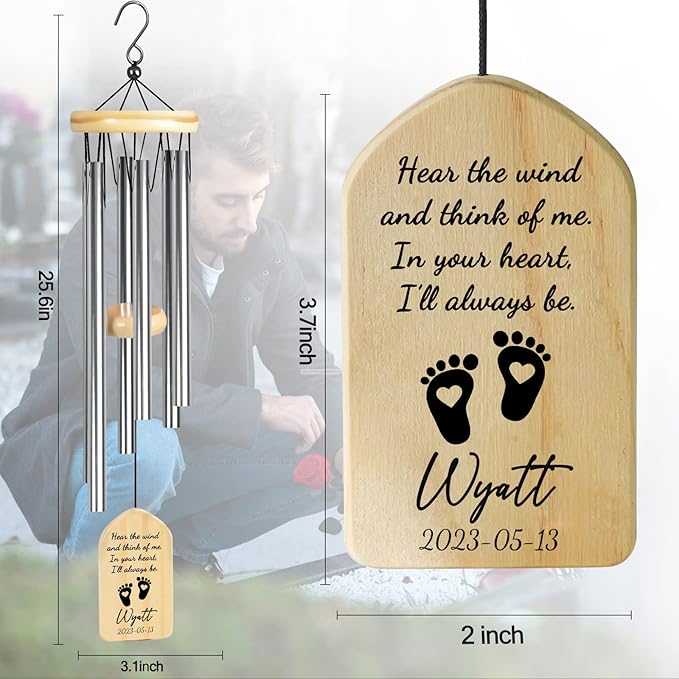 Memorial Wind Chimes - Baby Loss Sympathy Gifts - Pregnancy Loss Gifts for Mothers