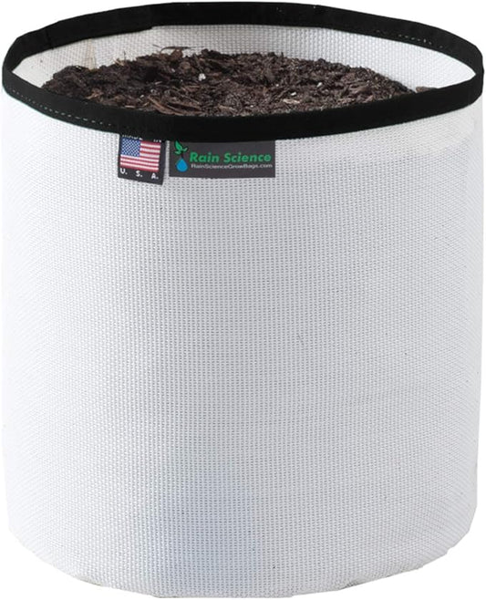 Grow Bag, Air Pruning Mesh Fabric Plant Container (3 Gallon, White/Black)