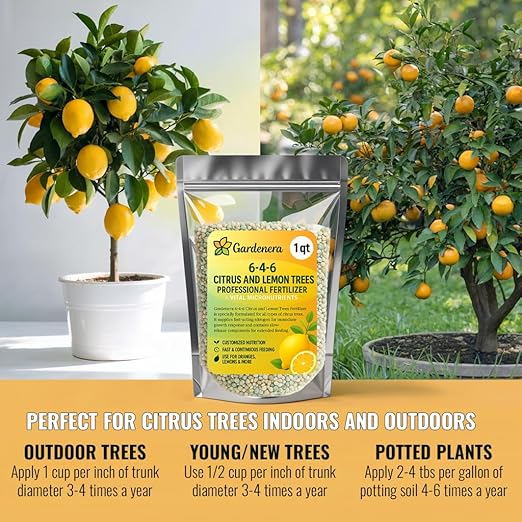 𝐁𝐄𝐒𝐓𝐒𝐄𝐋𝐋𝐄𝐑 Citrus Fertilizer + Vital Micronutrients - Perfect Balanced NPK for All Citrus - for Indoor and Outdoor Plants - Orange, Lime, Avocado and Lemon Tree Fertilizer - 10 QUARTS